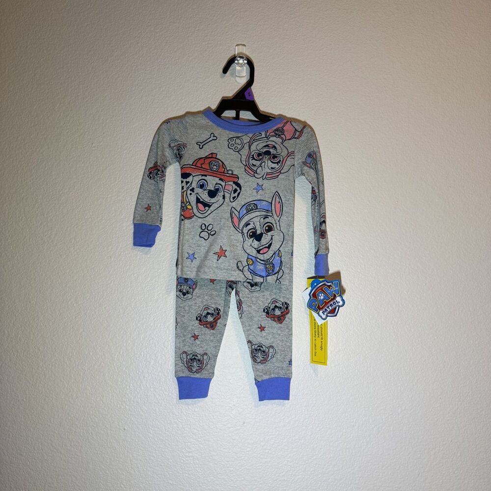 Paw Patrol 2-Piece Pajama Set | Infant 12M | Gray Blue | New With Tags
